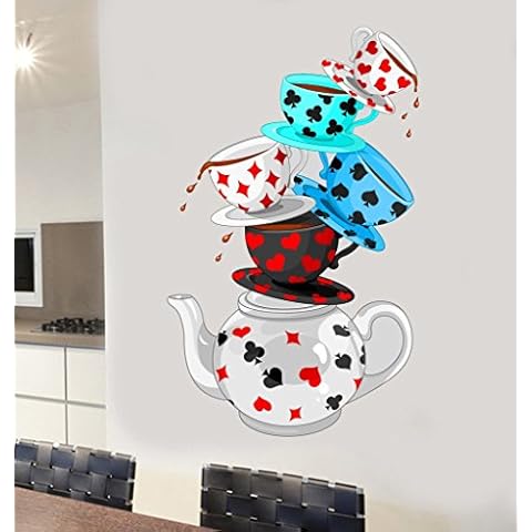 Wonderland Tea Party Wall Mural Sticker Cover