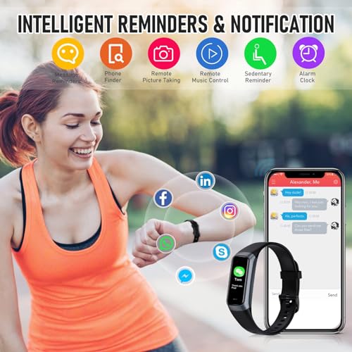 Bakoor Fitness Tracker, Activity Trackers with 24/7 Heart Rate Blood Pressure Sleep Monitor, 1.10" AMOLED Touch Screen Step Counter, Waterproof Smart Watch Health Pedometer for Women Men β image 6