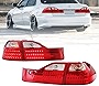USR DEPO 01-02 Accord Tail Lights - JDM Style Red / Clear Lens LED Rear Tail Lamps Set Compatible with 2001-2002 Honda Accord 4 Doors Sedan