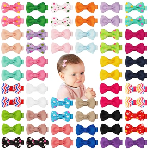 Coffret de barrettes bébé fille 60 pièces cadeau de naissance utile avec 30 couleurs