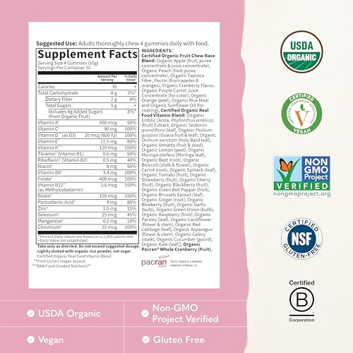 Garden of Life Organics Women's Multivitamin Gummies, Berry, 120 Gummies - image 3