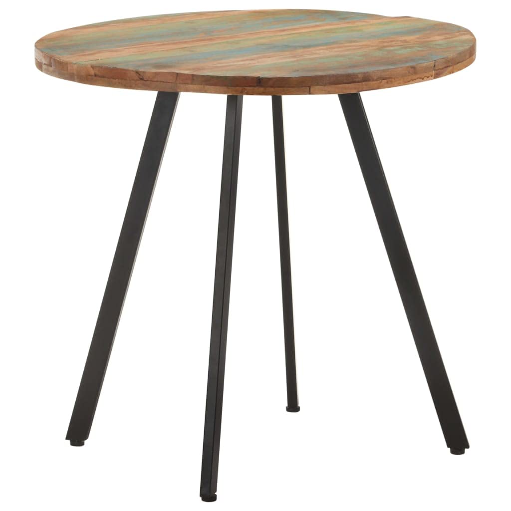 Esstisch aus Massivholz 80 cm rund – ausziehbarer, platzsparender Küchentisch mit stabilem Metallgestell für Esszimmer, Küche, Wohnzimmer und Familienmahlzeiten, handgefertigt