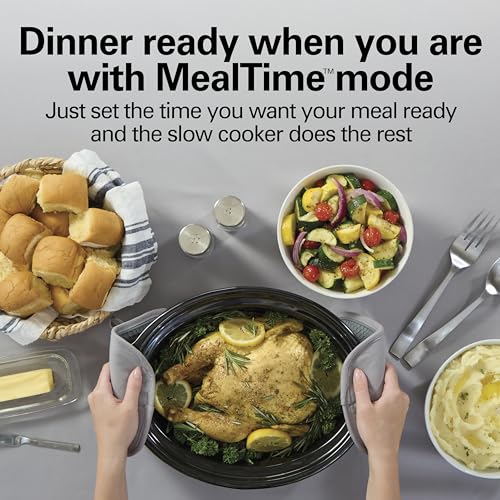 Image of Hamilton Beach Portable Ready, Set, Dinner 6 Quart Programmable Slow Cooker