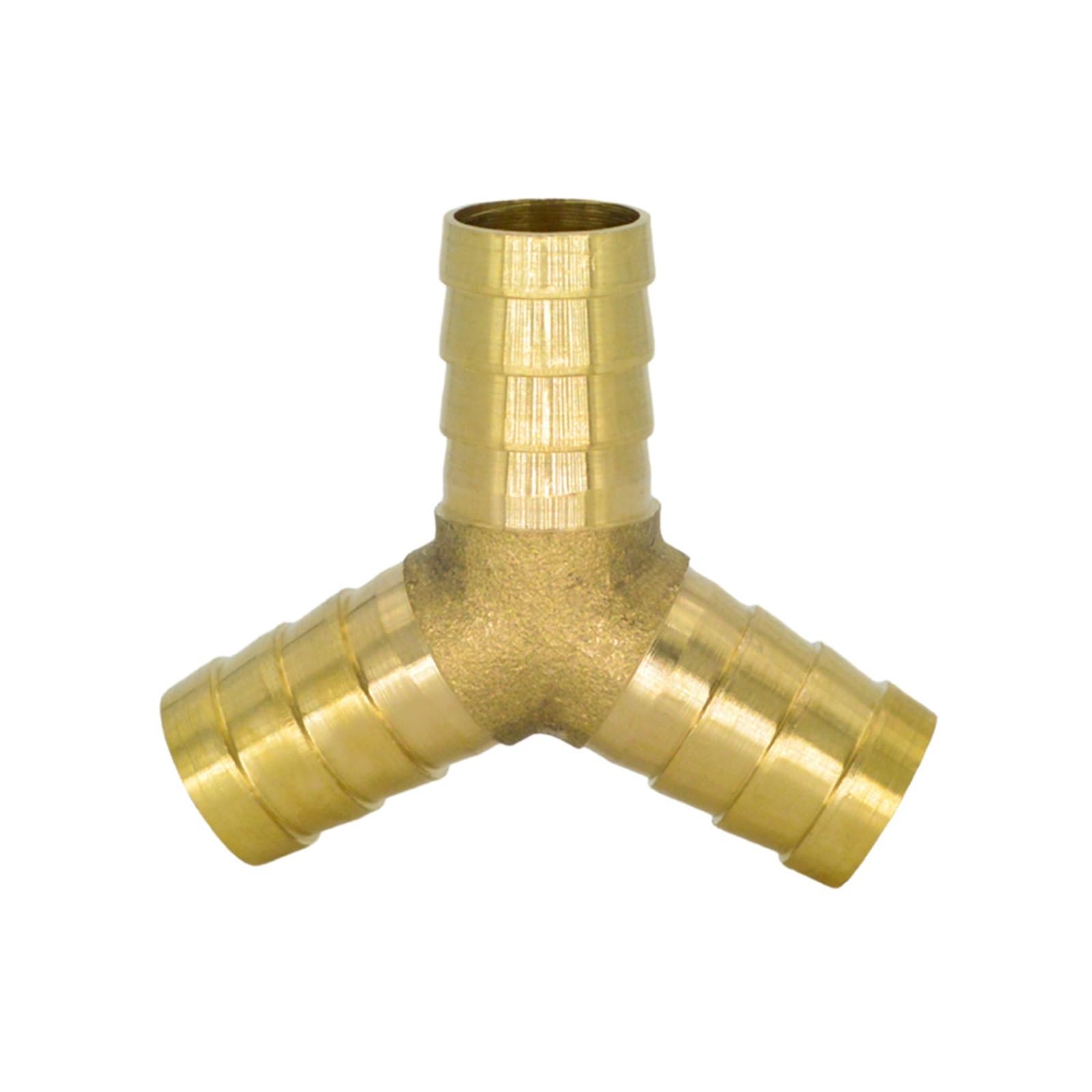 WinkelstüCk Kreuz Messing Barb Stecker Schlauch Rohr Fitting 2 3 4 weg for 4mm 5mm 6mm 8mm 10mm 12mm Luft Wasser Pneumatik für Kraftstoff(Style3,19mm)