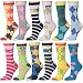 12 Pack Women's Colorful Patterned Fashion Crew Socks by Frenchic (Betty-Boop)