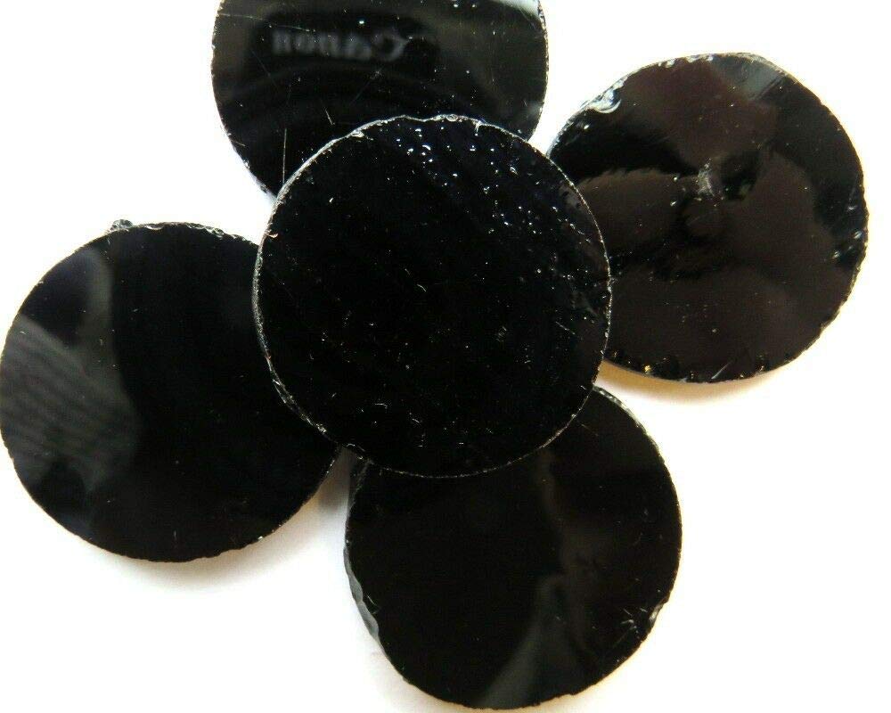 Hobby Island Mosaics Black,Frost Craft Mosaic Tiles - Circles - Stained Glass - Black Small