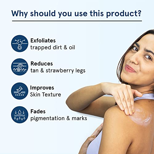 Image of Be Bodywise 10% AHA Body Scrub & 5% Niacinamide Body Wash | With 10% Lactic Acid, 5% Niacinamide, Oat Extract & Aloe Vera Extract | Exfoliates Skin, Nourishes Skin, Reduces Tan, & Ingrown Hair