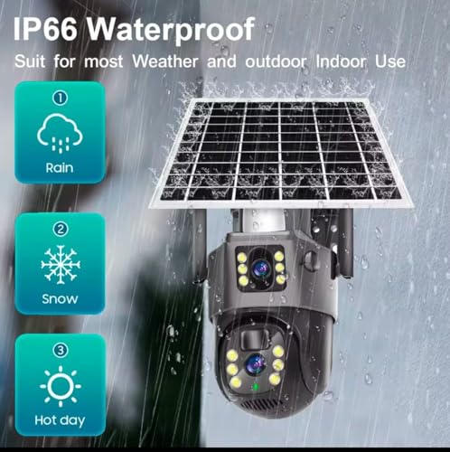 Image of 5MP+5MP Dual-Lens Solar CCTV Camera - Wireless Security with Night Vision (SR08)