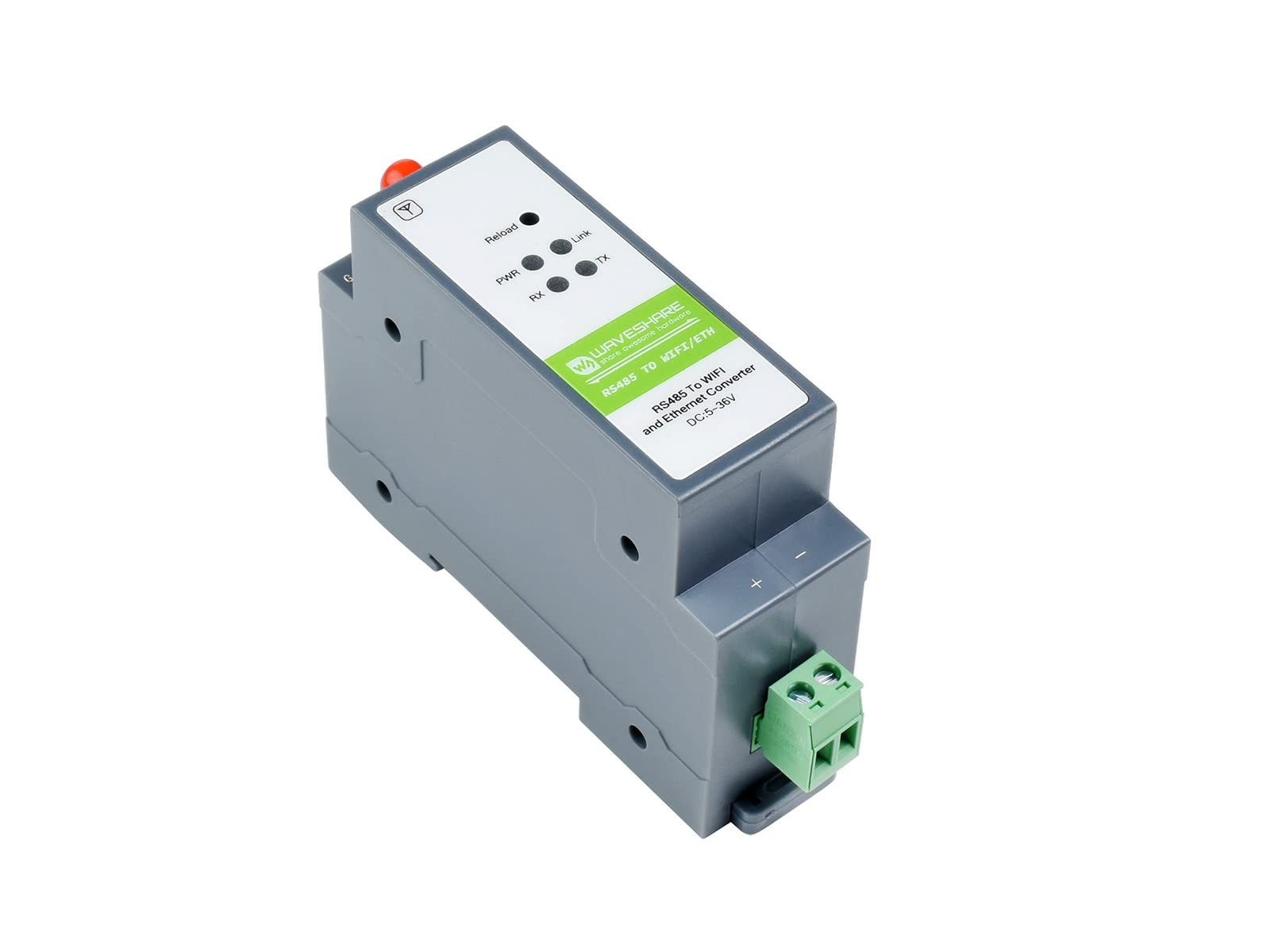 Server Seriale BOROCO RS485 To WiFi/Ethernet Con Antenna, Modello PW21-H, Supporto Modbus, Alimentazione AC 100-240V