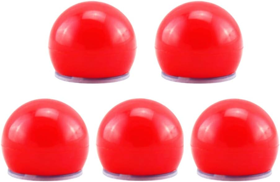 Amosfun Flashing Red Nose Clown Nose Reindeer Nose Durable Luminous Plastic Costume Accessories for Halloween Christmas Cosplay Props 5 Pcs