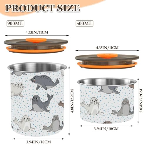 Contenedor Hermético para Café Acero Inoxidable 900ml miniatura 2