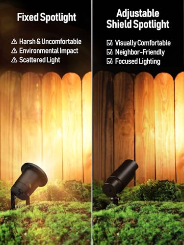 Image of LEONLITE 4-Pack 5CCT Low Voltage LED Landscape Spotlight Oil Rubbed Bronze