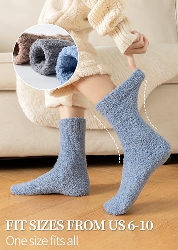 Warm & Cozy Gifts for Women, Fluffy Fuzzy Sock, Plush Sleeping Slipper Socks - Soft Warm Fabric