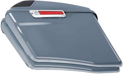 Miniatura 8 de TCT-MOTORPARTS Alforjas rígidas extendidas de 4 pulgadas, color gris, aptas para Harley CVO Touring modelos FLT, FLHT, FLHTCU, FLHRC, Road King,