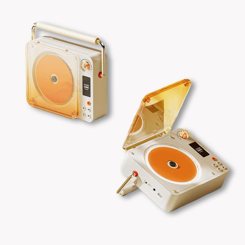 Reproductor portátil de CD con mando a distancia, pantalla LED, altavoz integrado, Bluetooth 5.1 y salida AUX de 3.5 mm, ideal para el hogar y la oficina