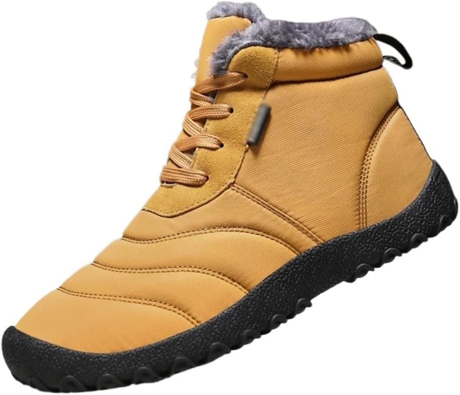 Winter Waterproof Men's Snow Casual Shoes Plush Outdoor Men's Sneakers Warm Men Shoes Male Snow Boots(44 Code)
