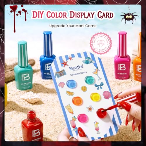 Image of Beetles Halloween Gel Nail Polish Set - Sunstripe, Fall Gel Nail Polish Set