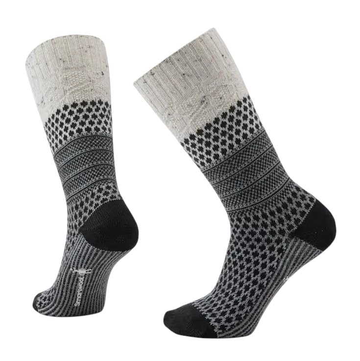 Smartwool Women's Everyday Cozy Popcorn Cable Crew Socks - Natural Donegal - X-Large