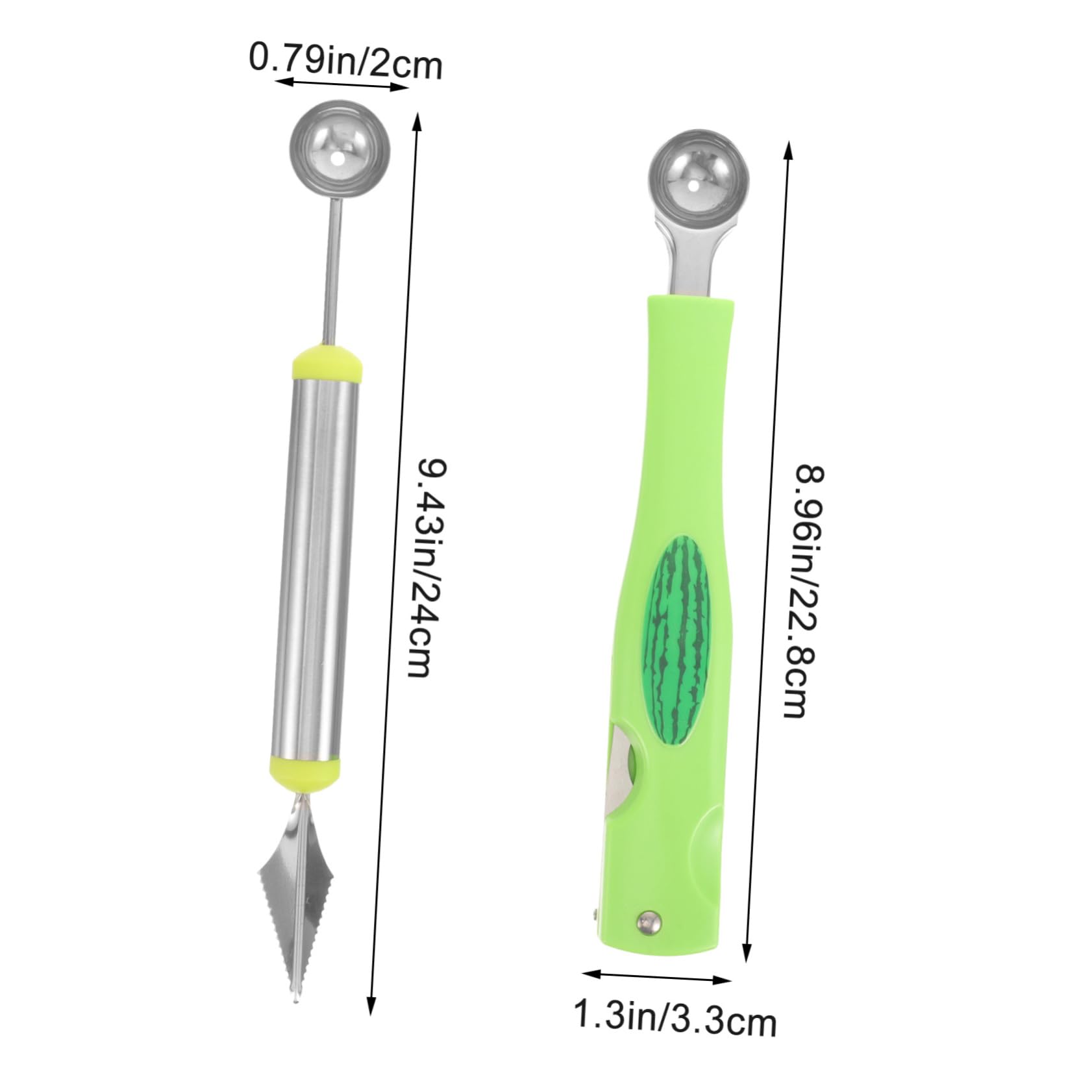 SOLUSTRE Professional Watermelon Pulp Spoon Stainless Steel Fruit Slicer Round Bowl Easy Scoop Serve