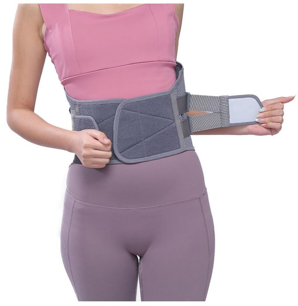Faja Lumbar Unisex para aliviar el Dolor de Hernia discal, Soporte de Cintura, cinturón de descompresión, Corrector Transpirable, cinturón de protección de Cintura de Acero Ancho.