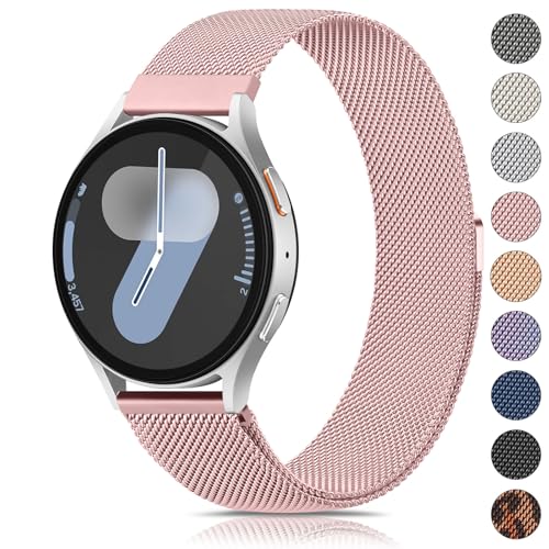 Vancle Pulsera para Samsung Galaxy Watch 7, 40mm y 44mm, para mujer y hombre, malla de metal de acero inoxidable, correa de repuesto de 20mm para Samsung Galaxy Watch FE