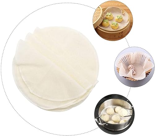 Miniatura 8 de 20 piezas de algodón para vaporizador de cocina, alfombrillas de vapor redondas reutilizables antiadherentes para cocina, almohadillas de malla de