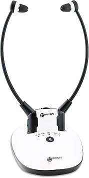 Sonic Alert CL7350 Opti Wireless Stethoscope Amplified RF Stereo TV Listening Headphones System | Amplify Your Hearing for TV, Cell Phone, Computer, Tablet + More | 300 Outdoor & 80 Indoor Range