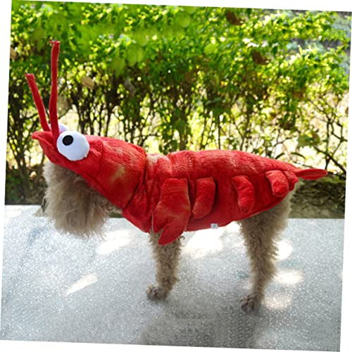 Disfraz de perro cálido y suave en talla S rojo miniatura 4