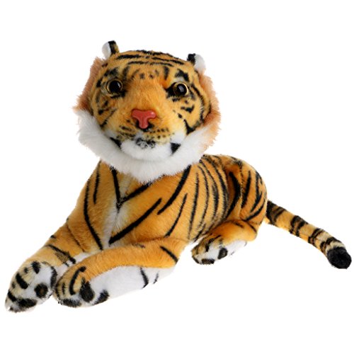 ZOUCY Niños Niños Lindo Suave Felpa Tigre Animal Juguetes Encantador Muñeco de Peluche Regalo Amarillo