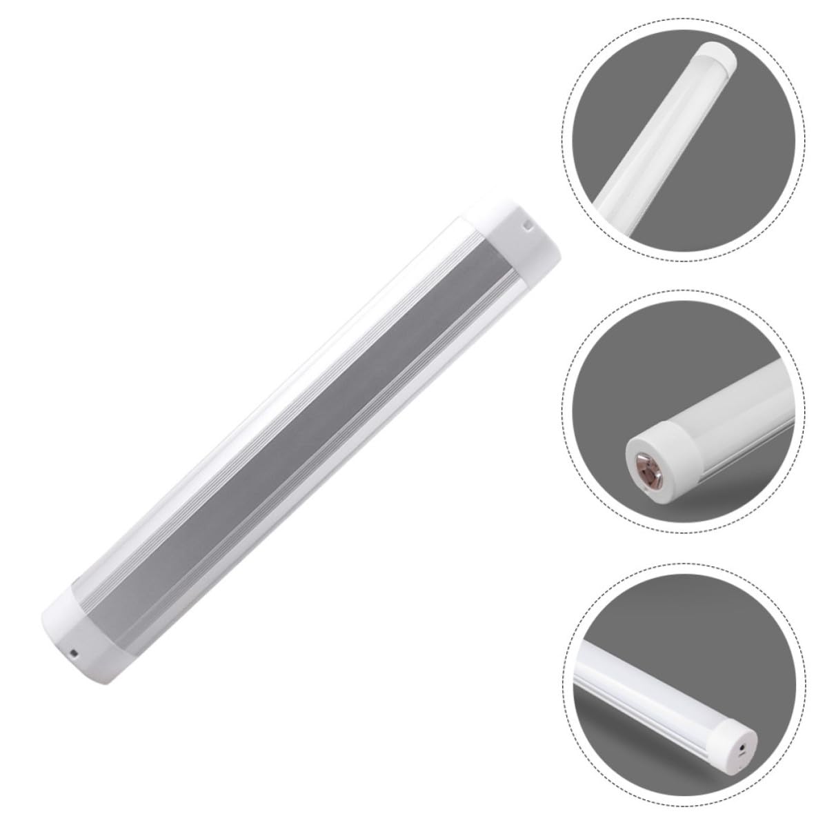 Lanterna LED Ricaricabile USB Portatile Attacco Magnetico | Corpo in Pvc Bianco, per Casa e Campeggio All’aperto, Luce Compatta da Tenda