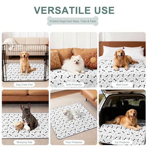 Image of Eterish Reusable Washable Pee Pads for Dogs Large /Extra Large 36'' x 41'' 2 Pack, Absorbent Pet Puppy Dog Training Pads Non-Slip, Waterproof Whelping Potty Pads for Dogs Leak-Proof