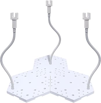 3Pcs White Action Figure Stand Hobby Display Stand | Model Display Stands with Adjustable Serpentine Arm "Compatible with Gundam HG RG BB SD SHF 1/144 Scale Figures Model"