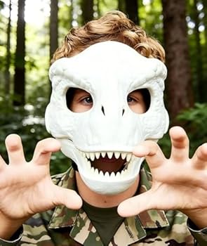 Interactief T-Rex-masker voor kinderen met realistische geluiden
