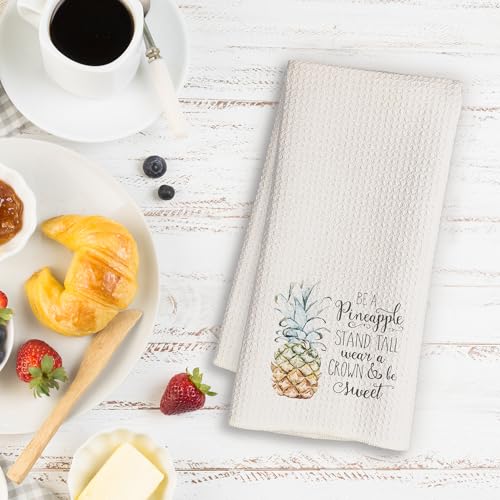 Mancheng-Zi 931MCZ-MJ Inspirational Pineapple Kitchen Towels, Pineapple Dish Towels thumb #1