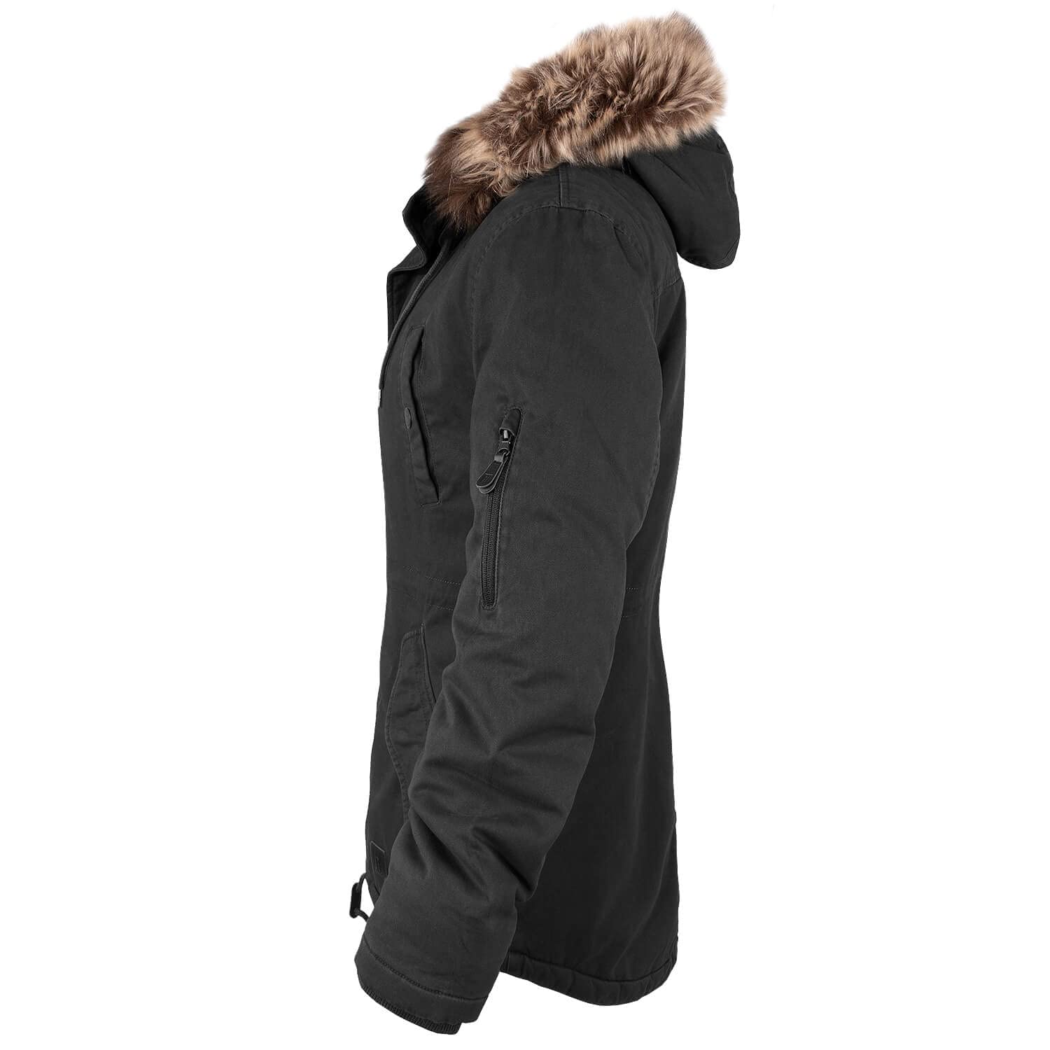 bw-online-shop Ladies Fishtail Winterparka mit Teddyfutter Parka Jacke Wintermantel