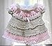KSS Handmade Natural/Pink Crocheted Baby Dress (9 Months) DR-131