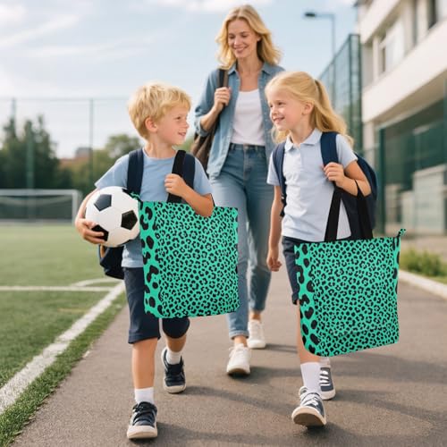 Bolsa de mano resistente de leopardo con cremallera para proteger tus libros diarios 6