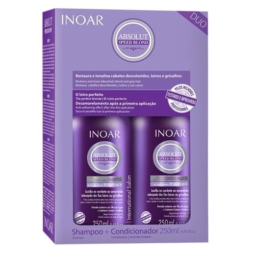 Inoar Kit Duo Shampoo e Condicionador Speed Blond Matizador 250Ml, Inoar