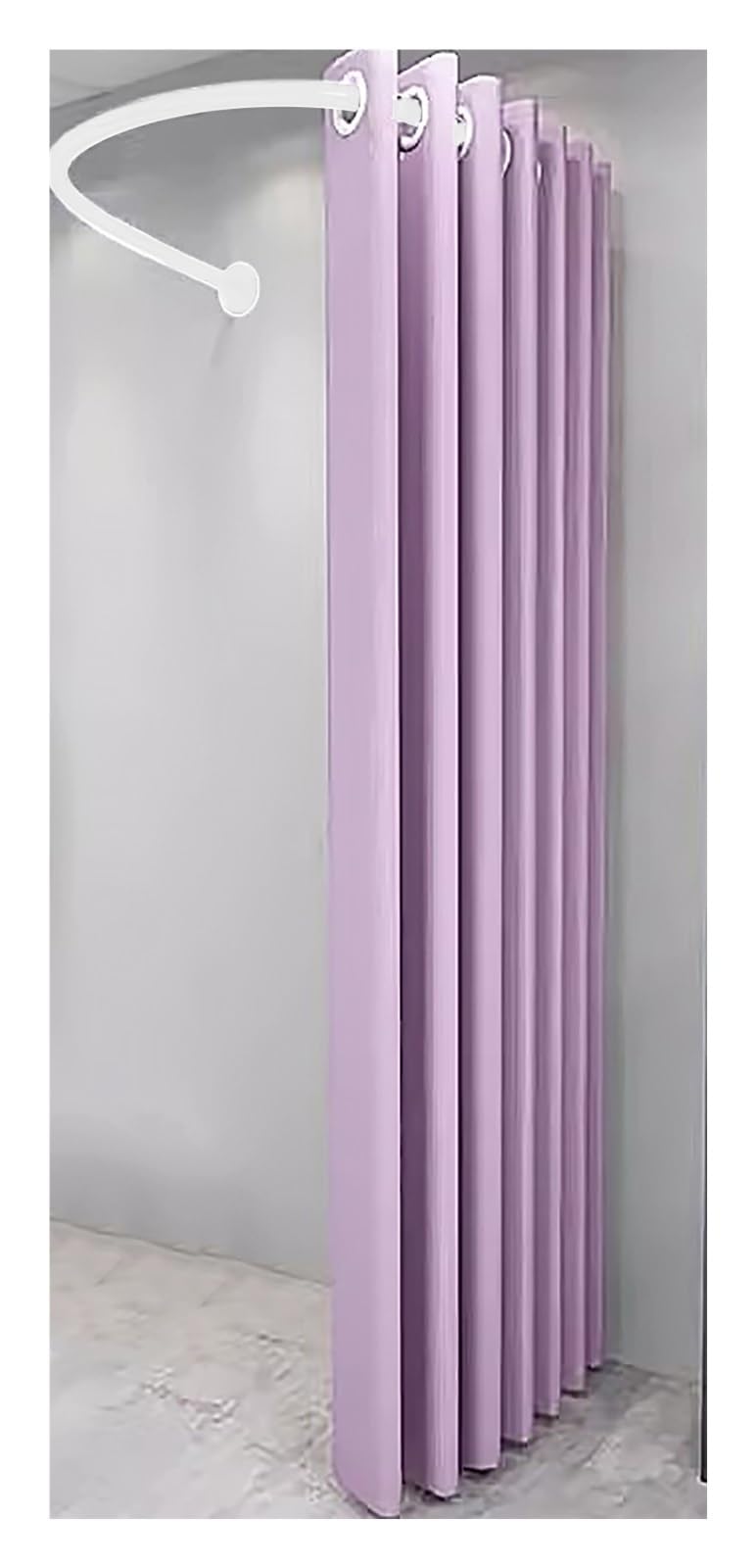 Wedding Dress Fitting Room Partition Curtain, Clothing Store Flat Wall Dressing Room Sheltering Screen, Commercial Wall Mounted U-Shaped Changing Room for Privacy Protection (Color : Set of