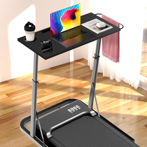 Image of VTORY Adjustable Standing Desk for Walking Pad Treadmill, Desk for Bike /Cycling, Stand Table for Treadmill Walking Pad, Bike /Walking Pad /Treadmill Trainer Desk Stand, Attachment, Bar for Walking Pad
