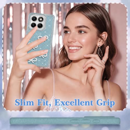 Image of DIZORO for Motorola Moto Edge 70 Fusion 5G Back Cover,Cute Bow Tie Aesthetic Phone Case,Trendy Slim Hard IMD Shockproof Protective Bumper Designer Phone Back Cover for Women Girls Pine