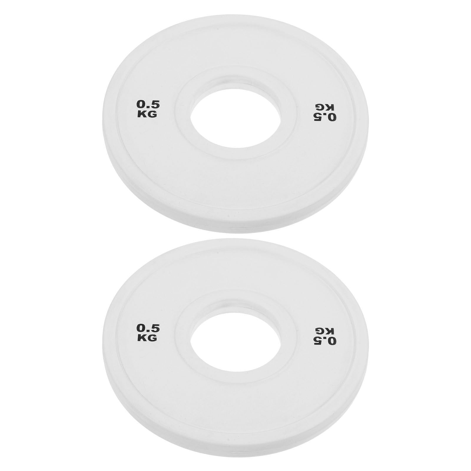 Housoutil Juego de 2 Discos de Barra de Acero y Goma de 1 Lb Orificio Estándar de 2' para Entrenamiento de Fuerza en Casa y Gimnasio