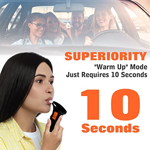 Seven-First Professional-Grade Accuracy Breathalyzer, Portable Alcohol Tester With Lcd Digital Display For Personal, Home Or Party Use With 5 Mouthpieces, 7 #TOP1