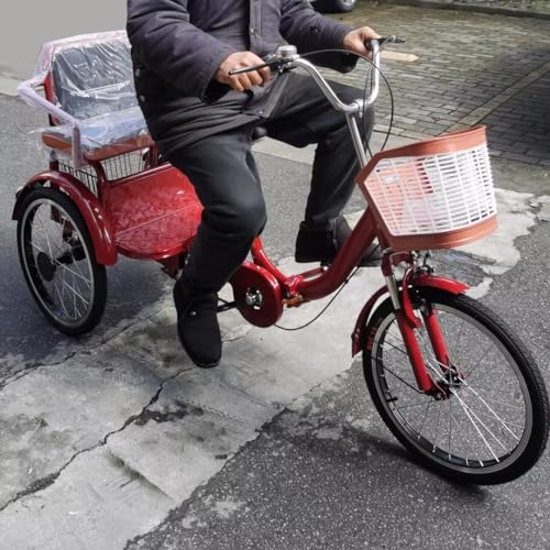 Triciclo plegable para adultos con asiento trasero miniatura 4