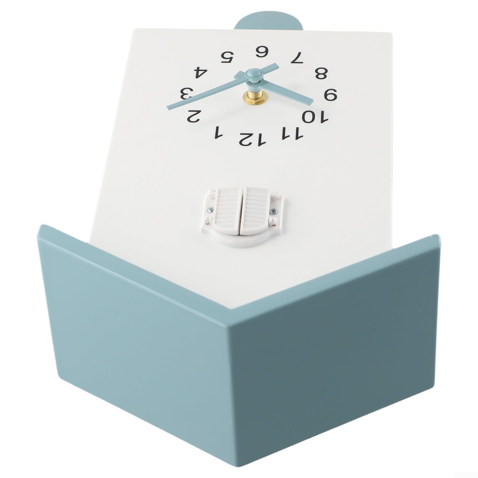Reloj de cuco moderno de ABS con llamada por hora y ajuste de volumen, adecuado para decoración de pared en el hogar y la oficina (blanco + gris)