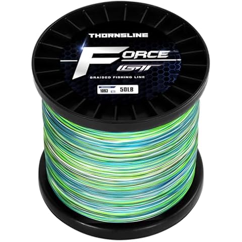 ThonrsLine Force Braided Fishing Line - Incredible Abrasion Resisting Braided Lines - GT Zero Stretch Coating - 328/1093/3280 Yards for Saltwater Cover