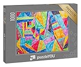 puzzleYOU: Puzzle 1000 Teile „Bunter Hintergrund, fantasievoll und selbstgemalt“