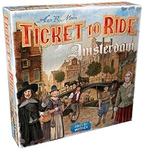 Asmodee Ticket to Ride Amsterdam Board Game - Train Route-Building Strategy Game, Fun Family Game for Kids & Adults, Ages 8+, 2-4 Players, 10-15 Minute Playtime