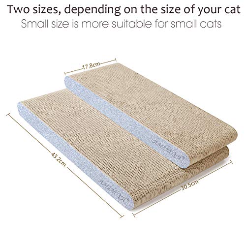 Image of AMZNOVA Cat Scratcher, Cardboard Cat Scratchers, Durable & Recyclable Scratch Pad, Colors Series, Narrow, Glitter Silver