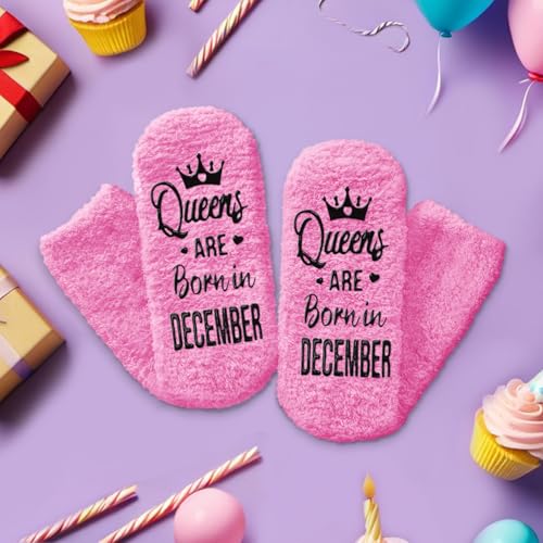 Image of HAPPYPOP Birthday Gifts Ideas for Women - January February March Birthday Socks in Pink